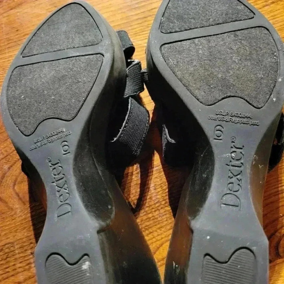 Dexter Black Strappy Slip In Wedge Heel Shoe size 6 - Picture 7 of 9